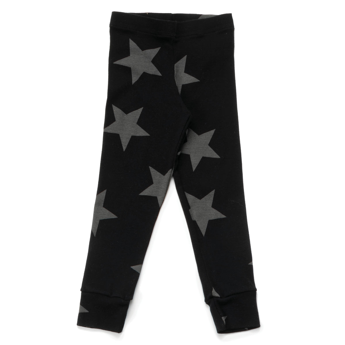 Baby Girls Black Cotton Star Leggings