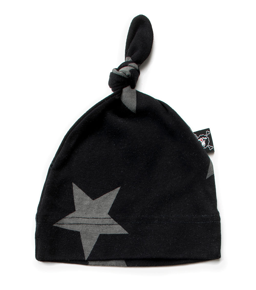 Baby Boys & Girls Black Star Cotton Hat