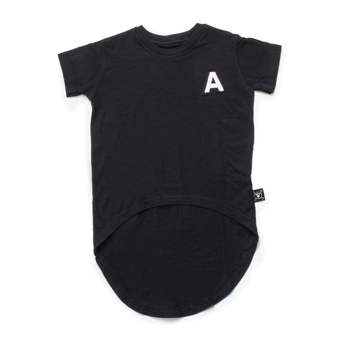 Boys&Girls Black Cotton Rounded T-shirt