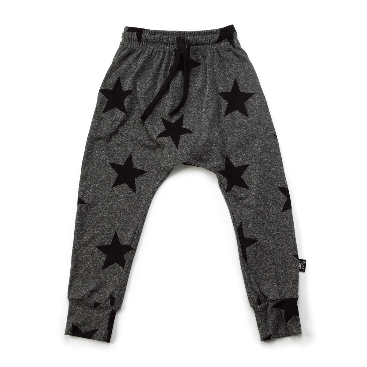 Boys Charcoal Printed Pants