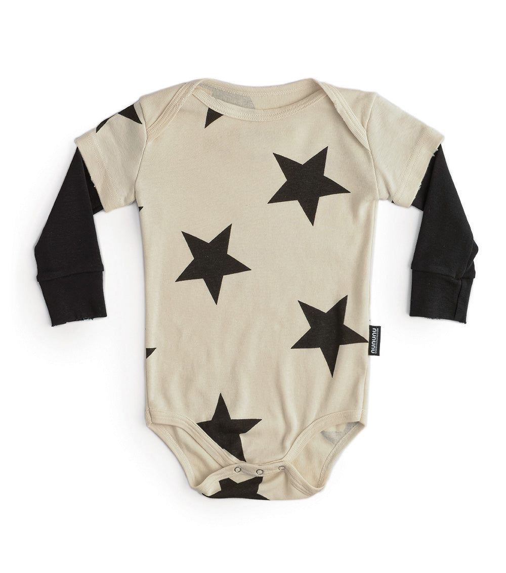 Baby Boys & Girls Natural Stars Rompers