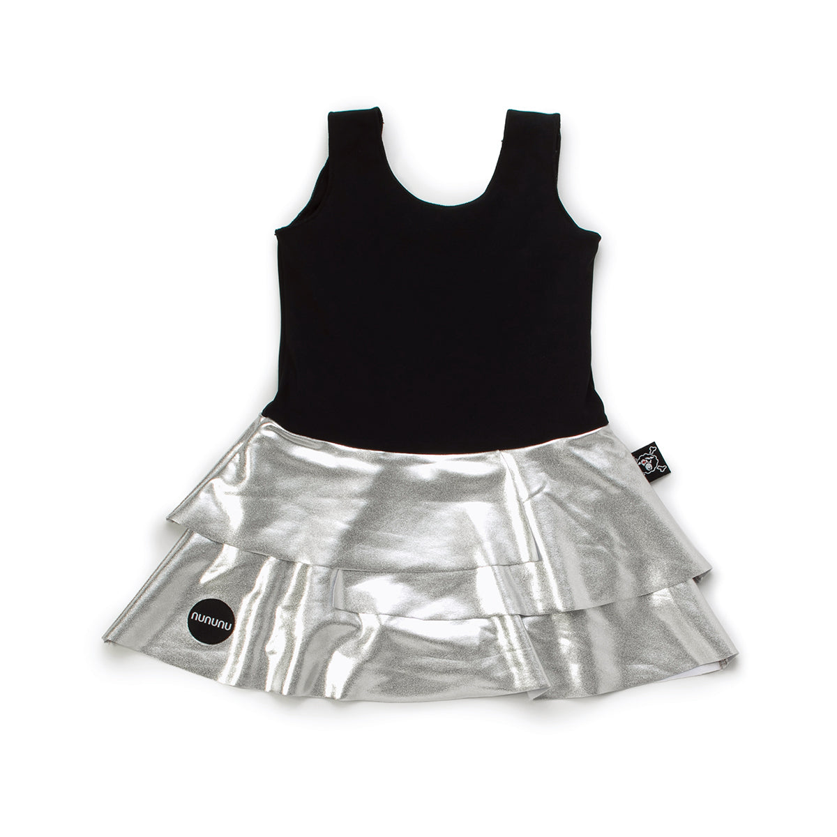 Girls Silver Black Skirts