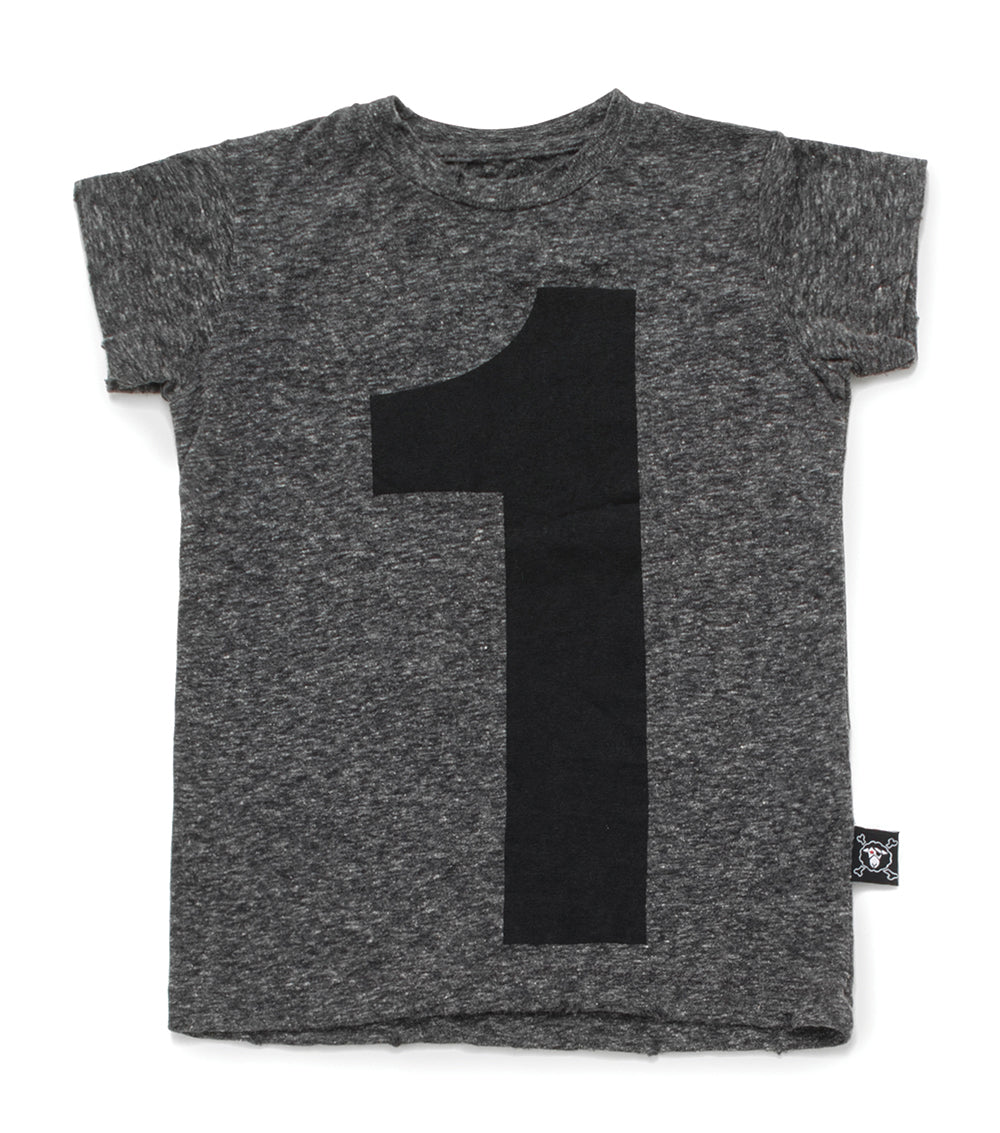 Baby Boys Charcoal Number Cotton T-shirt