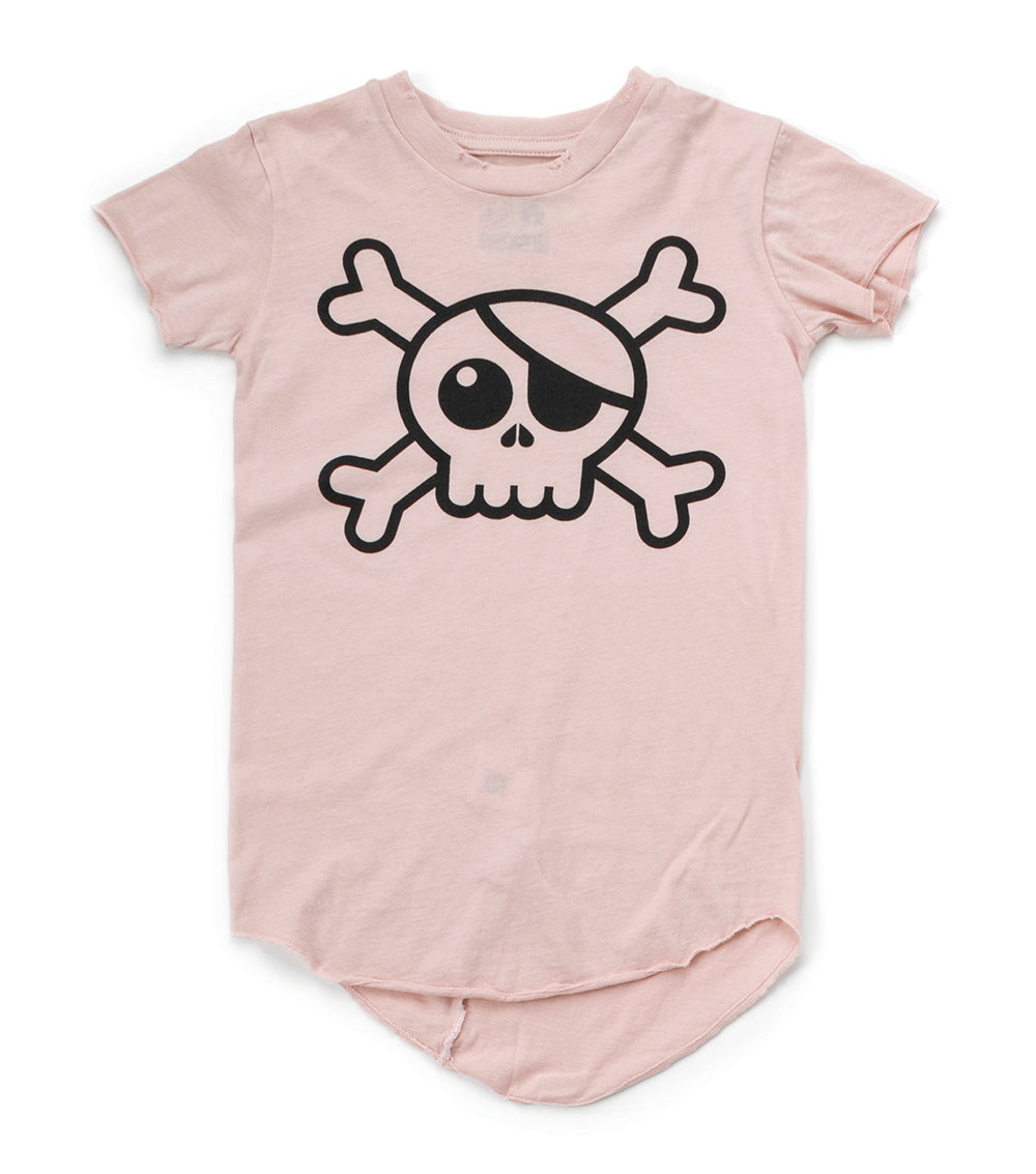 Baby Girls Pink Skull Cotton T-shirt