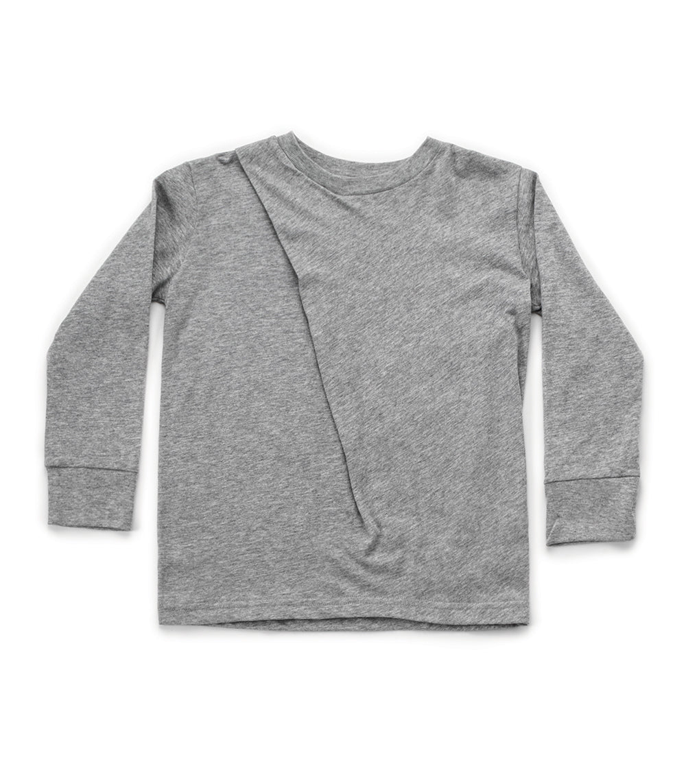 Boys Grey Fold Cotton Shirt