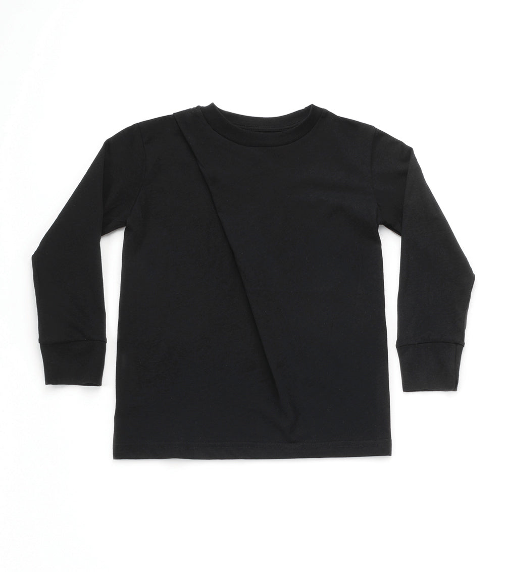 Baby Boys Black Fold Cotton Shirt