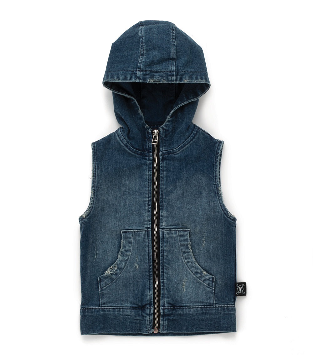Baby Girls Denim Hooded Vest