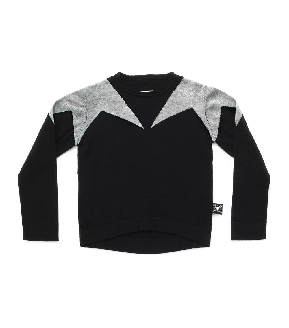 Baby Girls Black Star Cotton Top