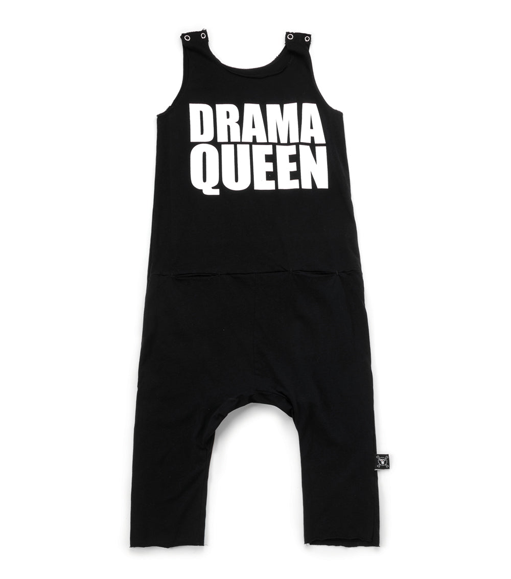 Baby Girls Black Cotton Overall