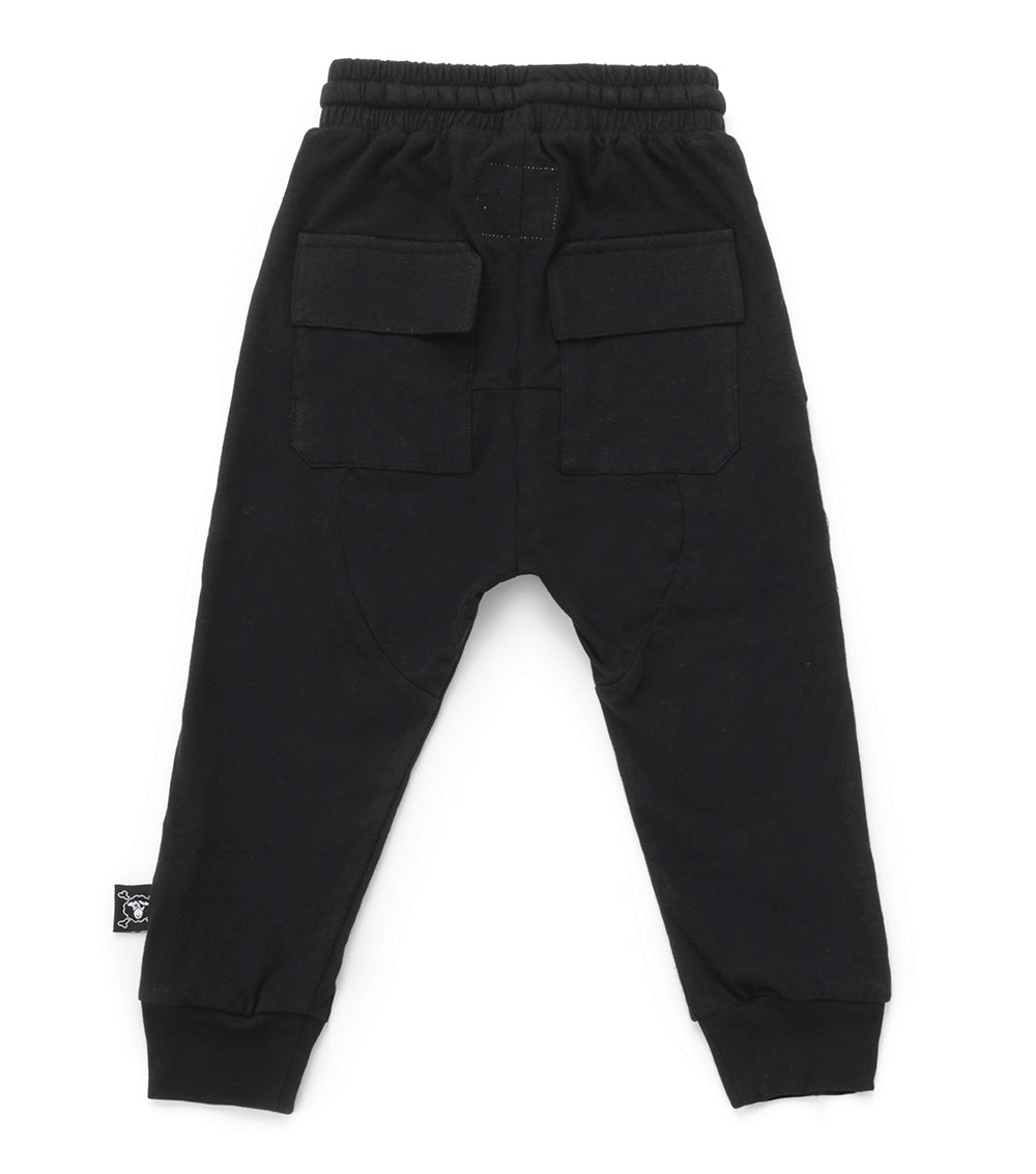 Baby Boys Black Cotton Riding Trousers