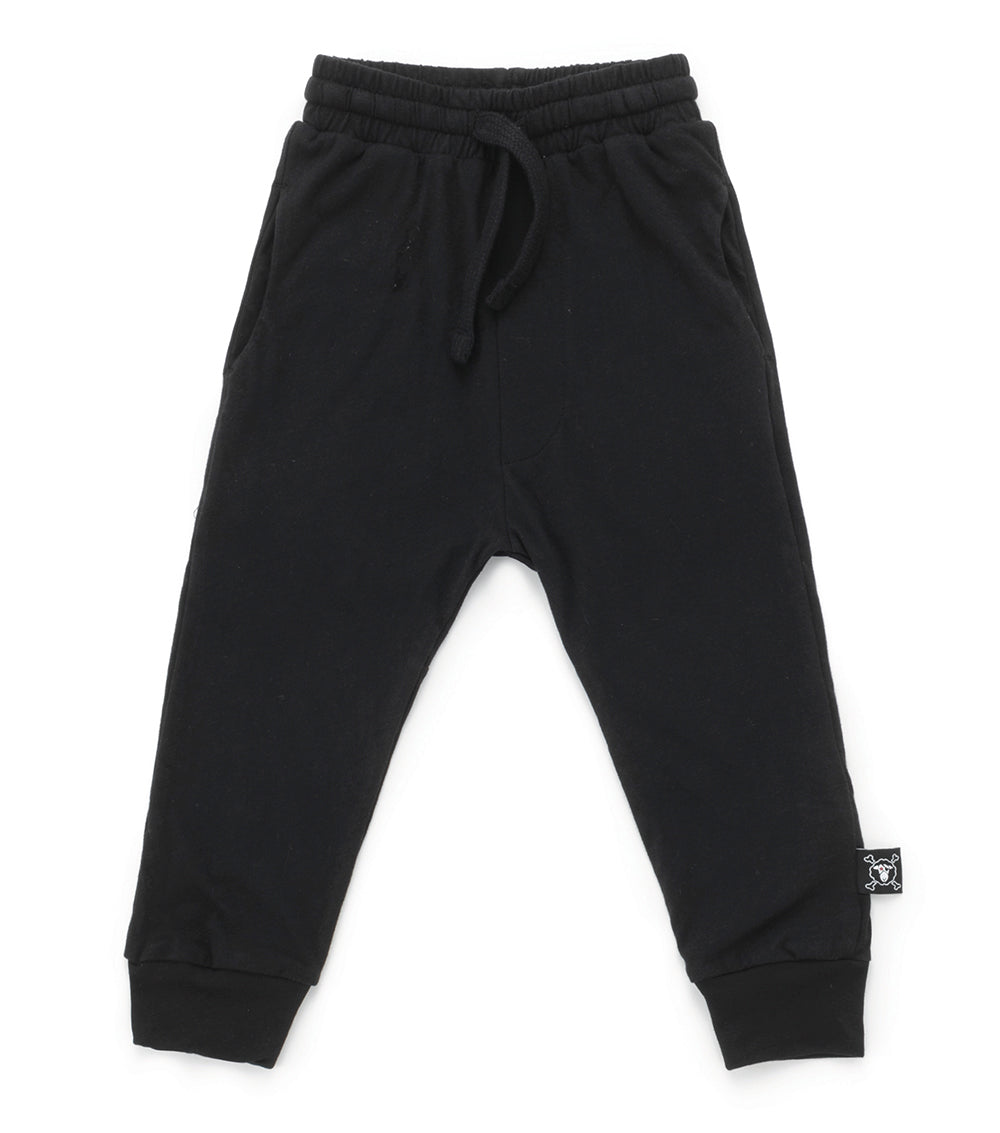 Baby Boys Black Cotton Riding Trousers