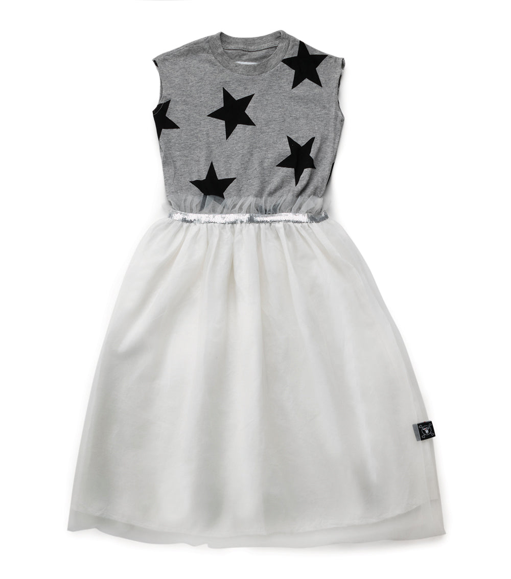 Baby Girls Grey Star Tulle Dress