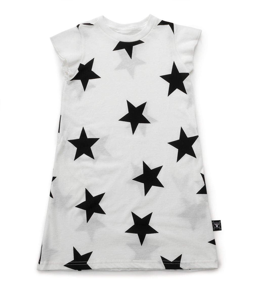 Baby Girls White Star Cotton Dress