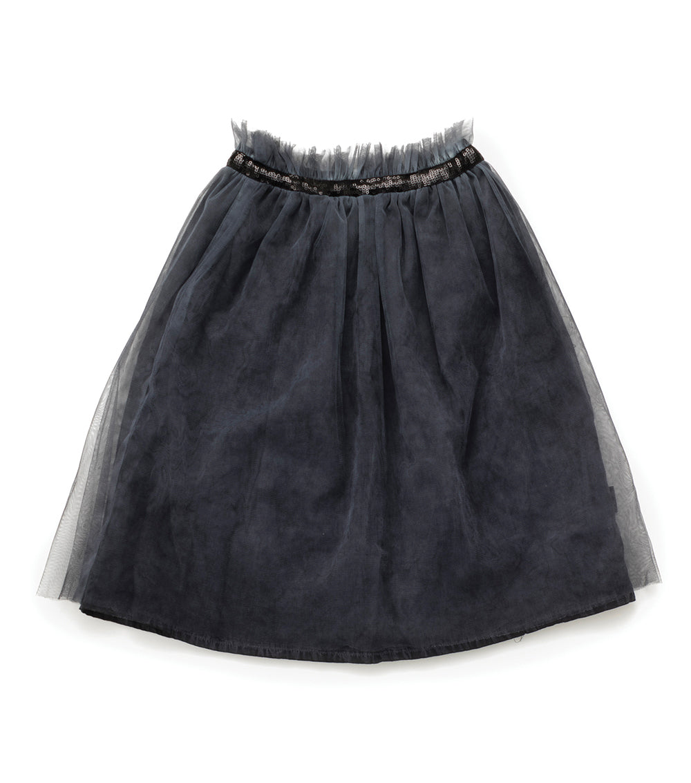 Baby Girls Dyed Black Cotton Skirt