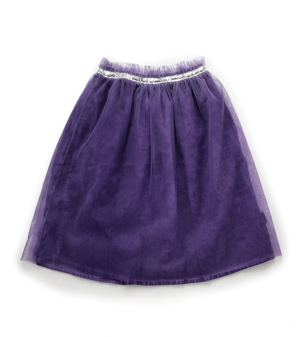 Girls Deep Purple Cotton Skirt