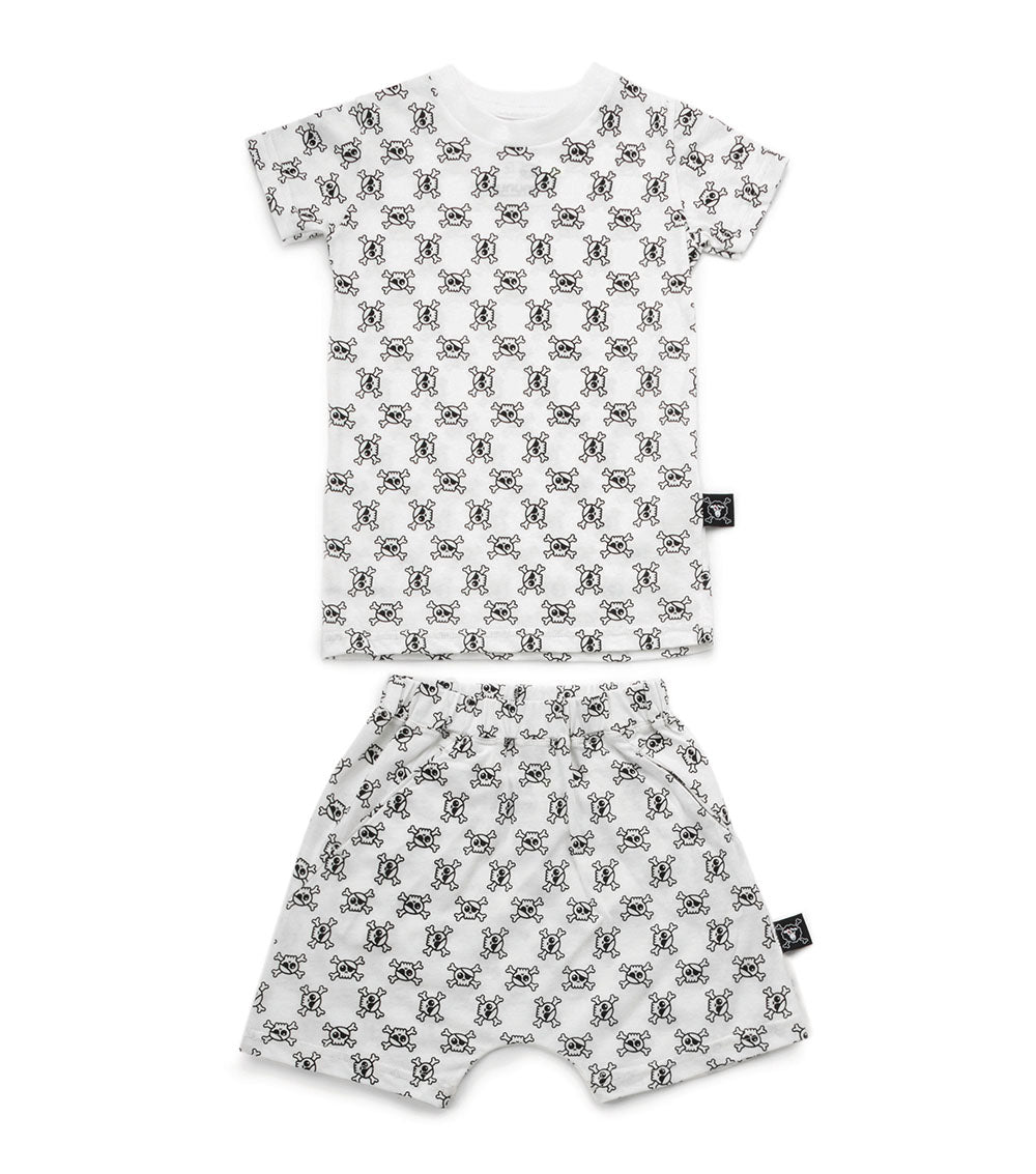 Baby Boys White Cotton Loungewear Sets