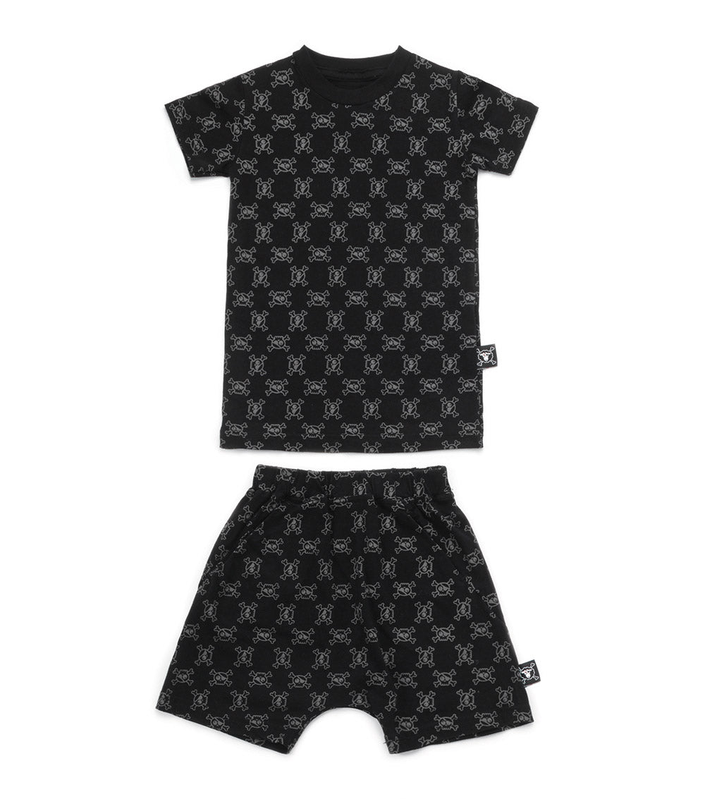 Baby Boys Black Cotton Loungewear Sets