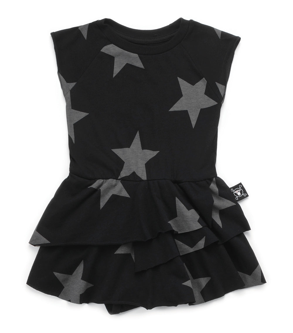 Baby Girls Black Star Sleeveless Dress
