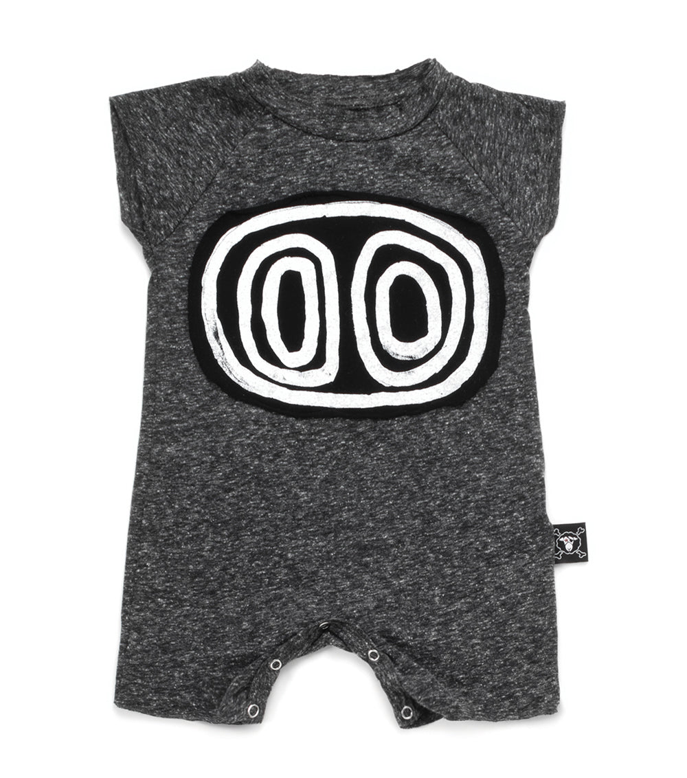 Baby Boys Charcoal Eyes Sleeveless Babysuits