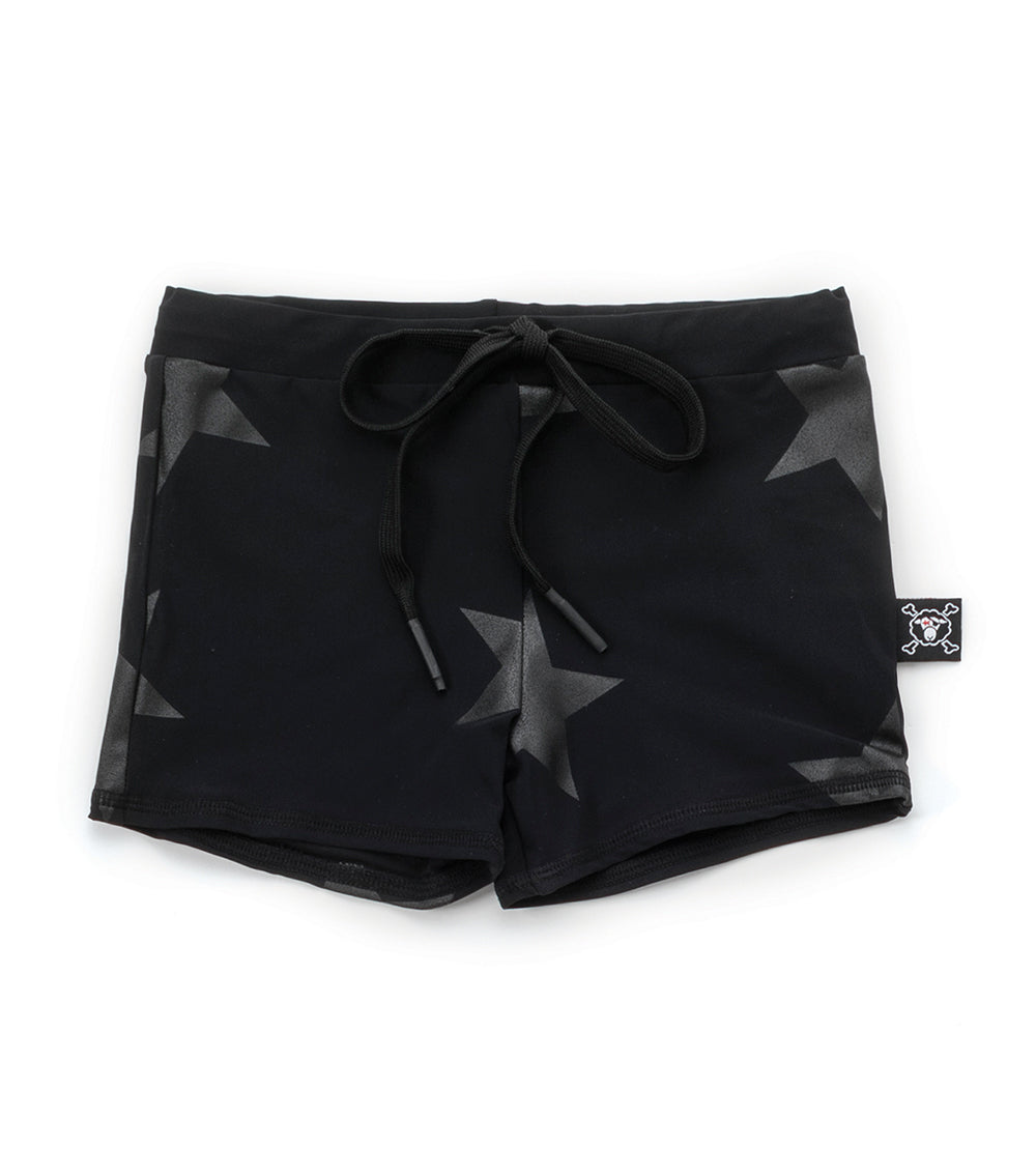 Boys Black Star Swim Shorts