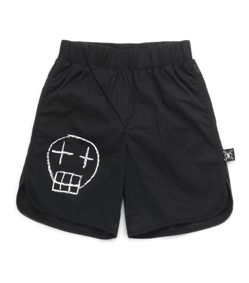 Baby Boys Black Skull Surf Shorts