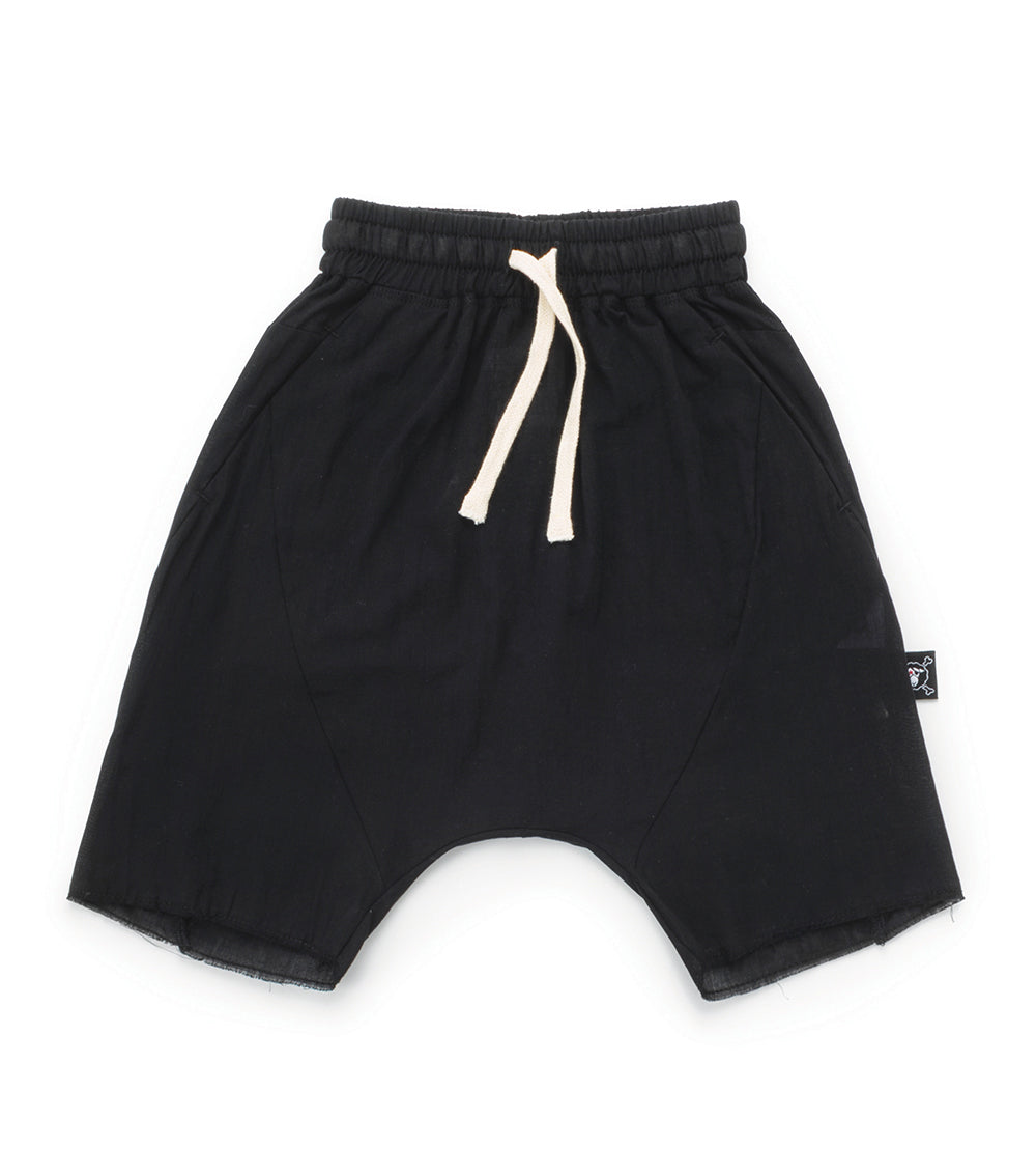 Boys Black Cotton Shorts