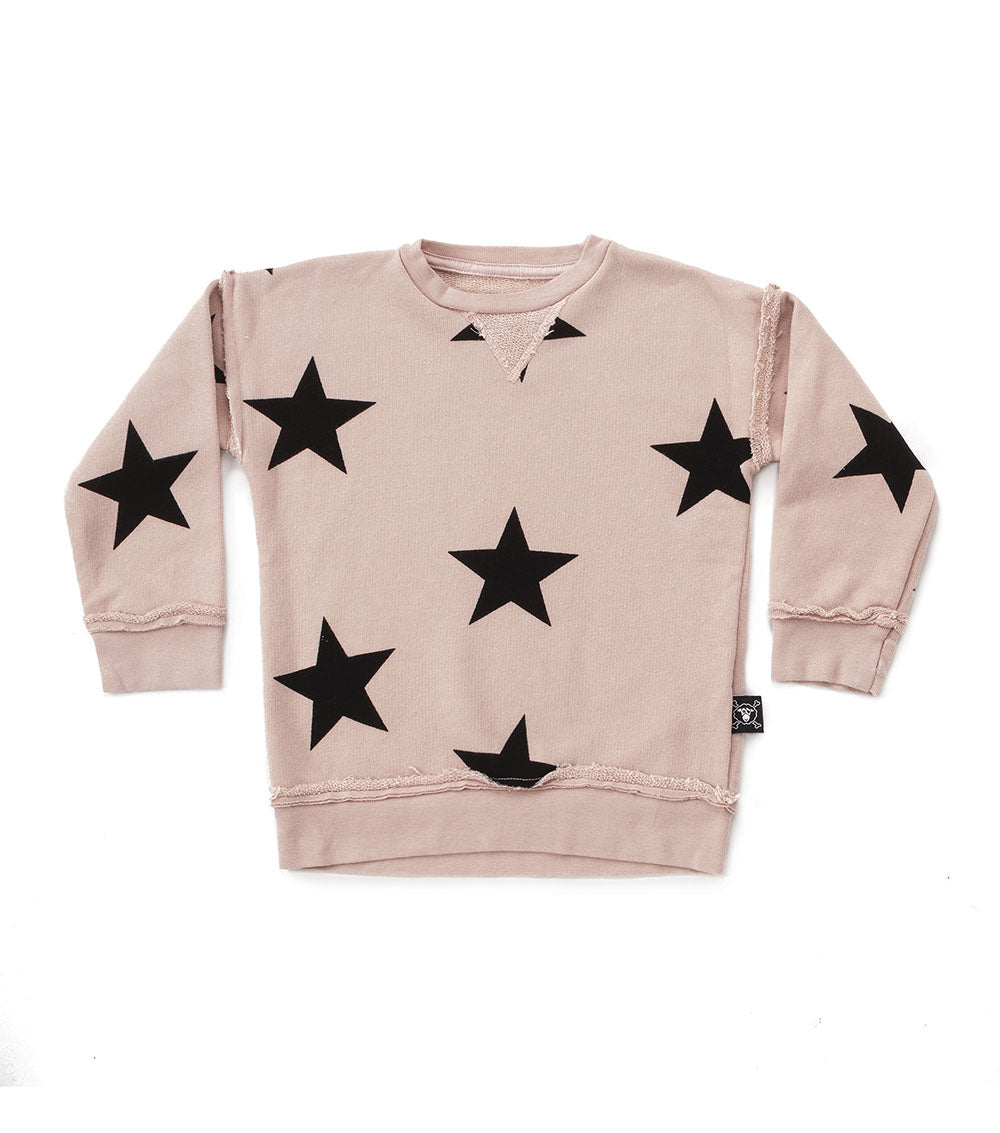 Boys & Girls Pink Star Cotton Sweatshirt