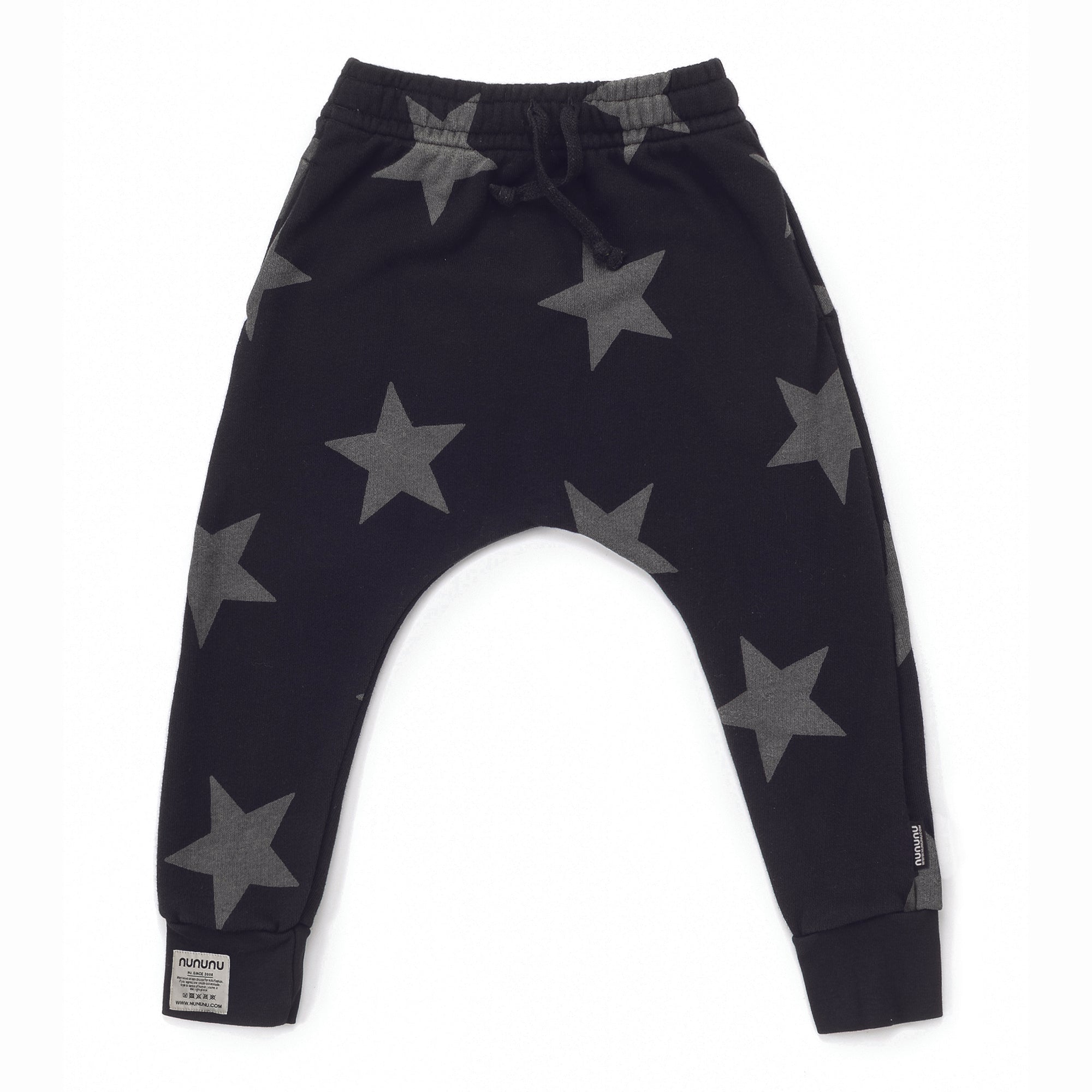 Boys & Girls Black Stars Cotton Trousers