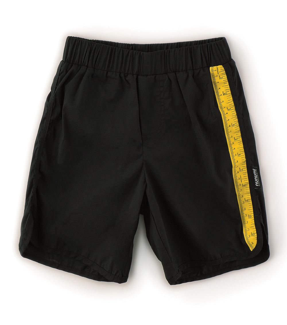 Boys Black Cotton Shorts