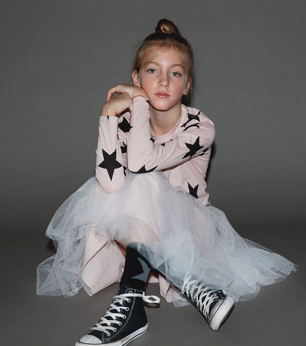 Girls Pink Star Dress