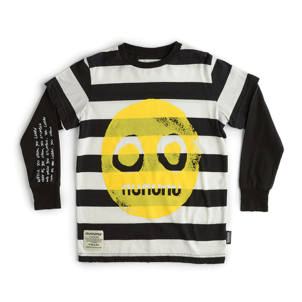 Boys & Girls Black Stripes Cotton T-Shirt