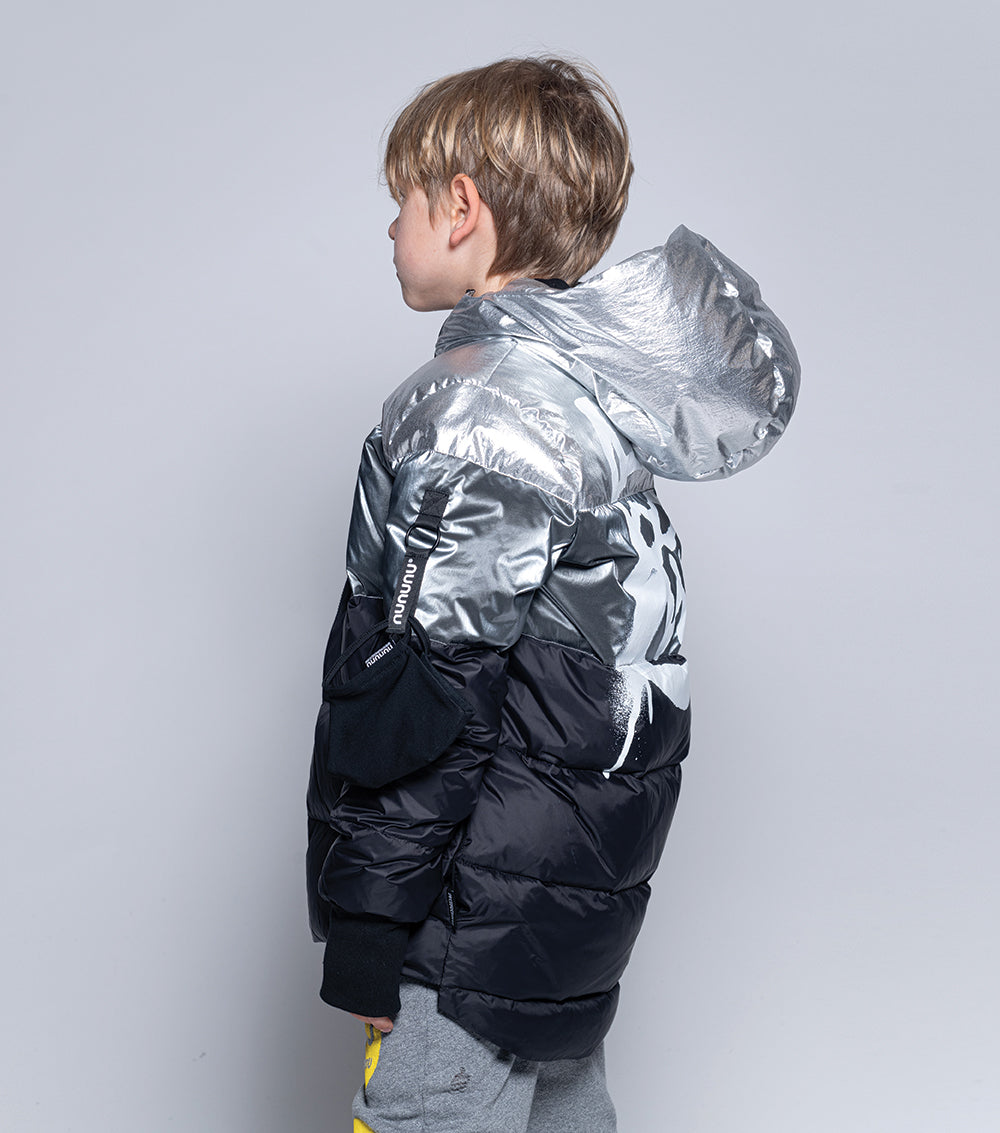 Boys & Girls Black Padded Down Coat