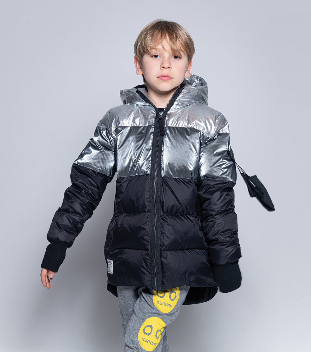 Boys & Girls Black Padded Down Coat