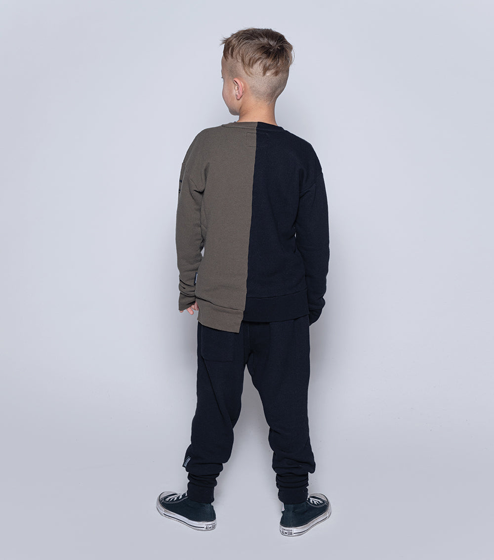 Boys & Girls Black Baggy Trousers