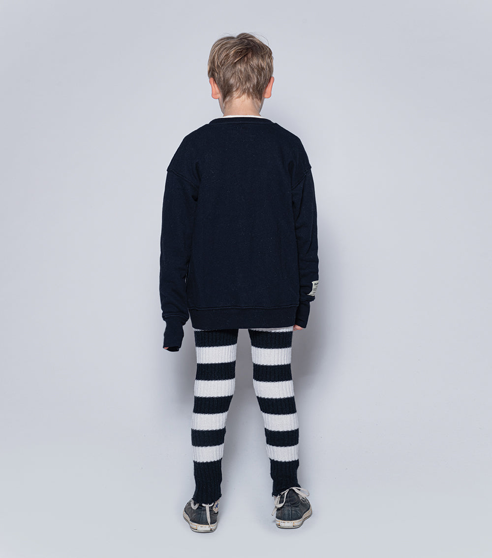 Boys & Girls Black Stripes Cashmere Leggings