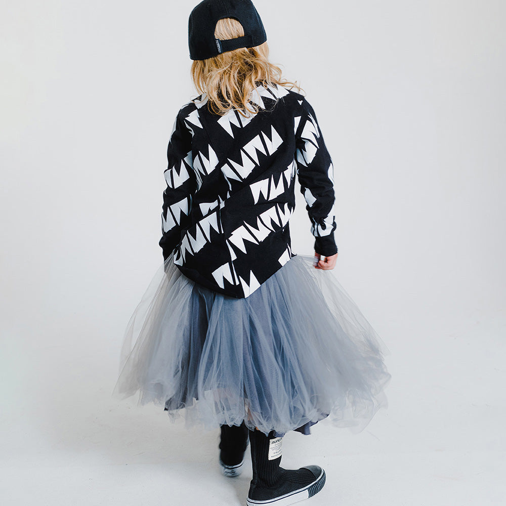 Girls Grey Yarn Skirt