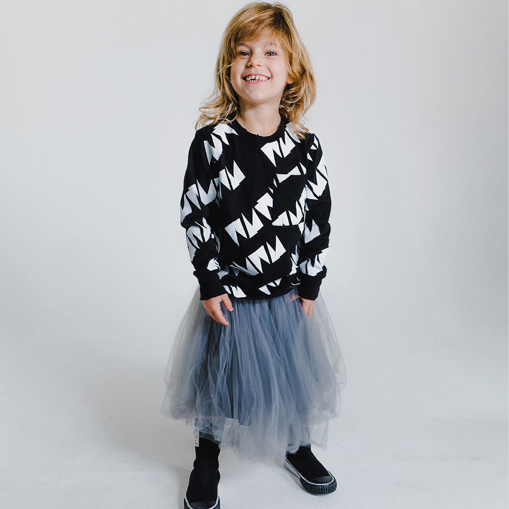 Girls Grey Yarn Skirt