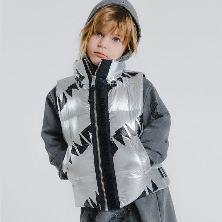 Boys & Girls Silver Padded Down Gilet