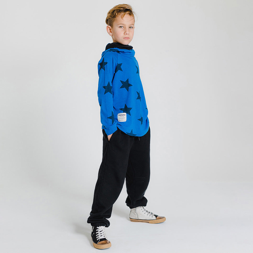 Boys & Girls Black Cotton Trousers