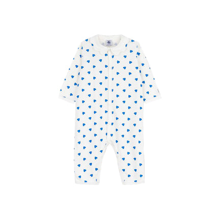 Baby Girls White Cotton Babysuit