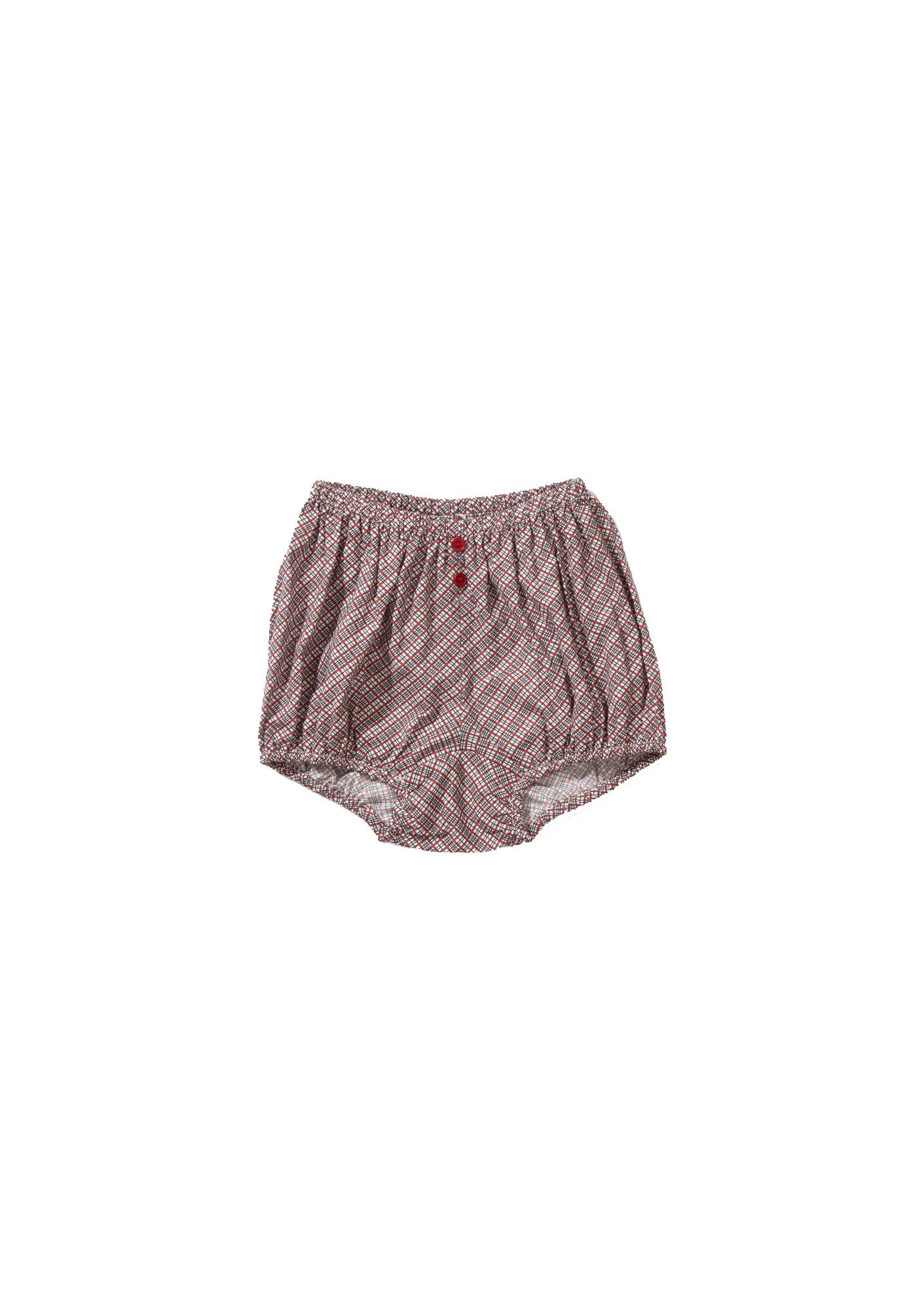 Baby Terracotta Checked Cotton Bloomer