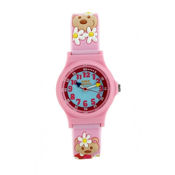 Girls Light Pink Bear Cub Watch（3-6Y）