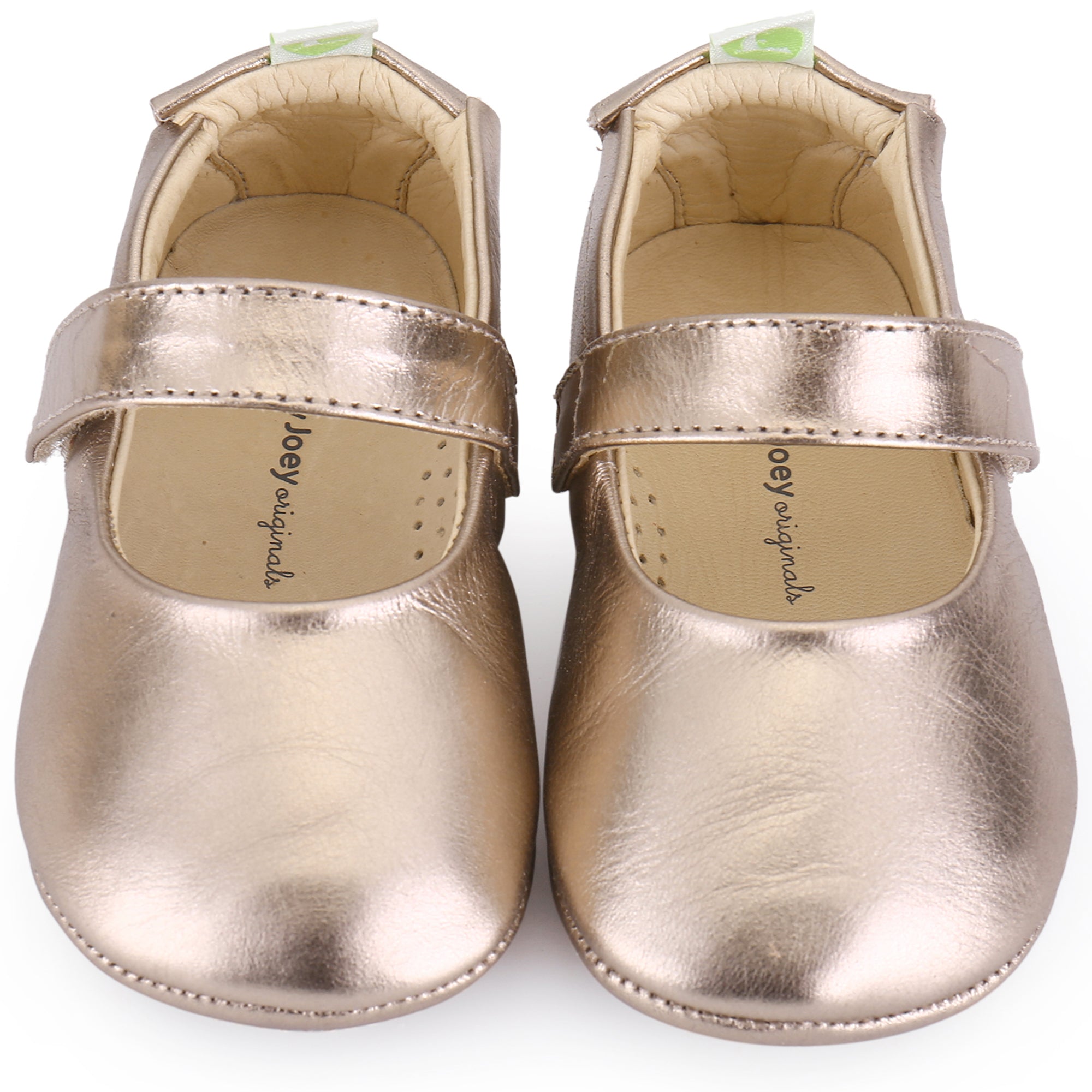 Baby Girls Gold Leather Shoes