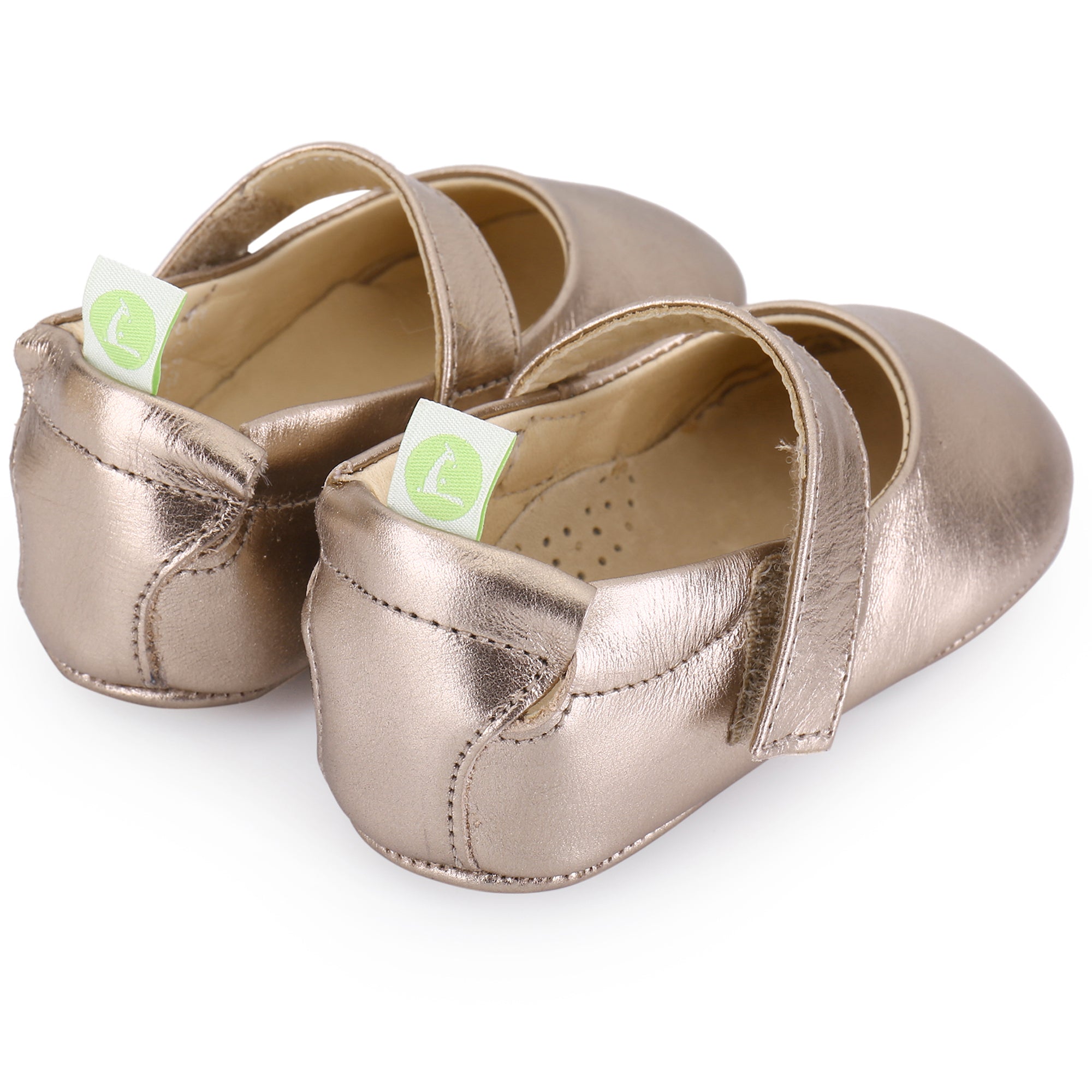 Baby Girls Gold Leather Shoes