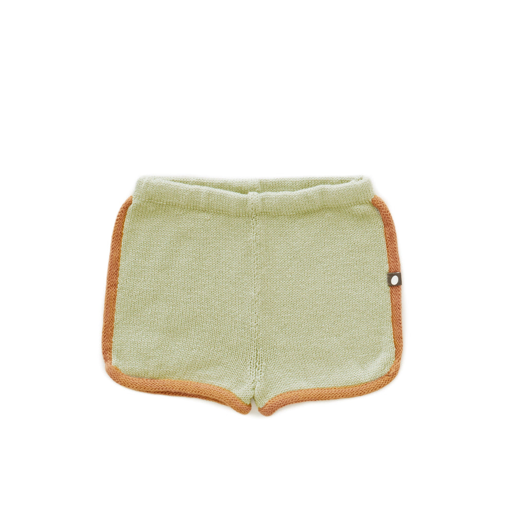 Girls Green Cotton Shorts