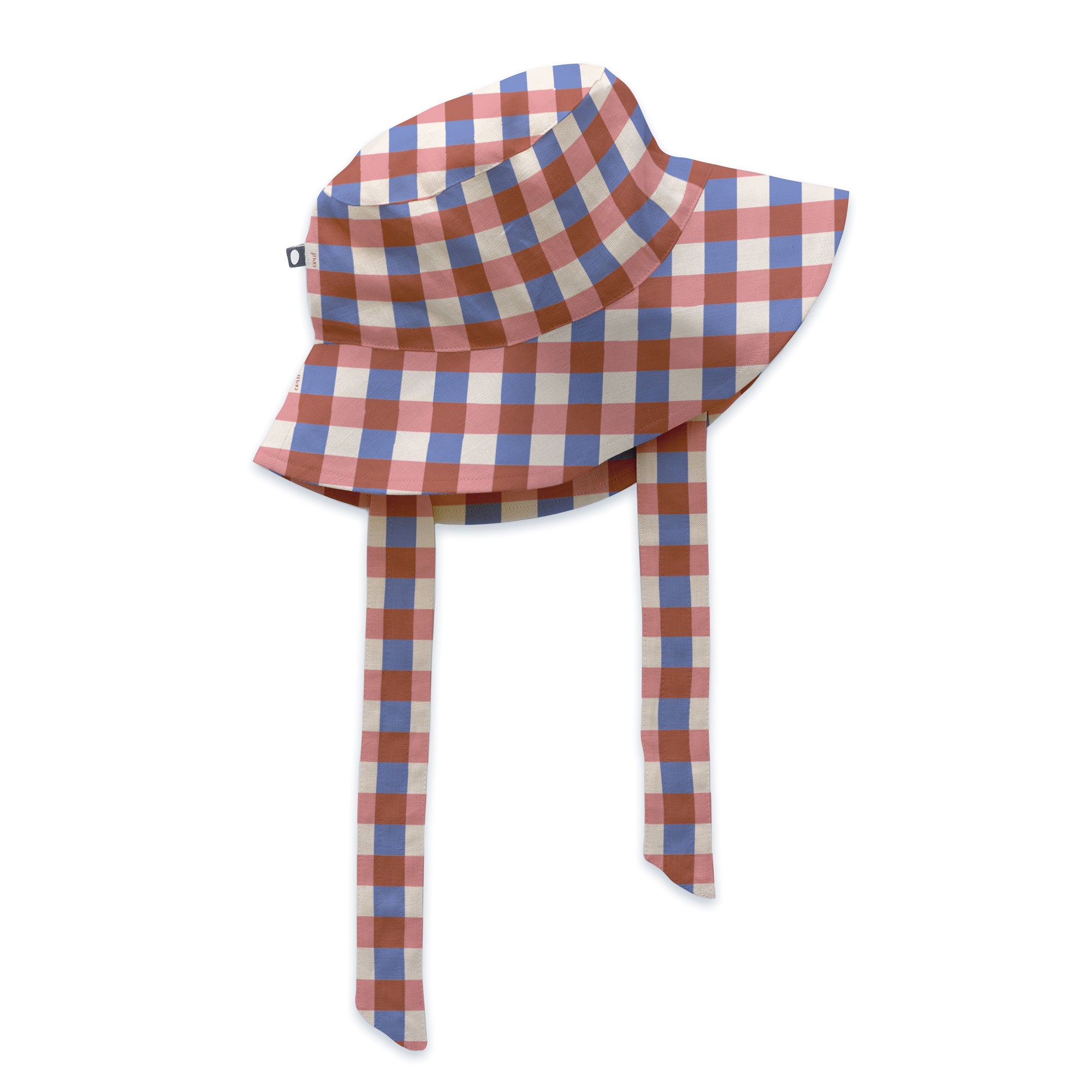 Girls Pink Check Hat