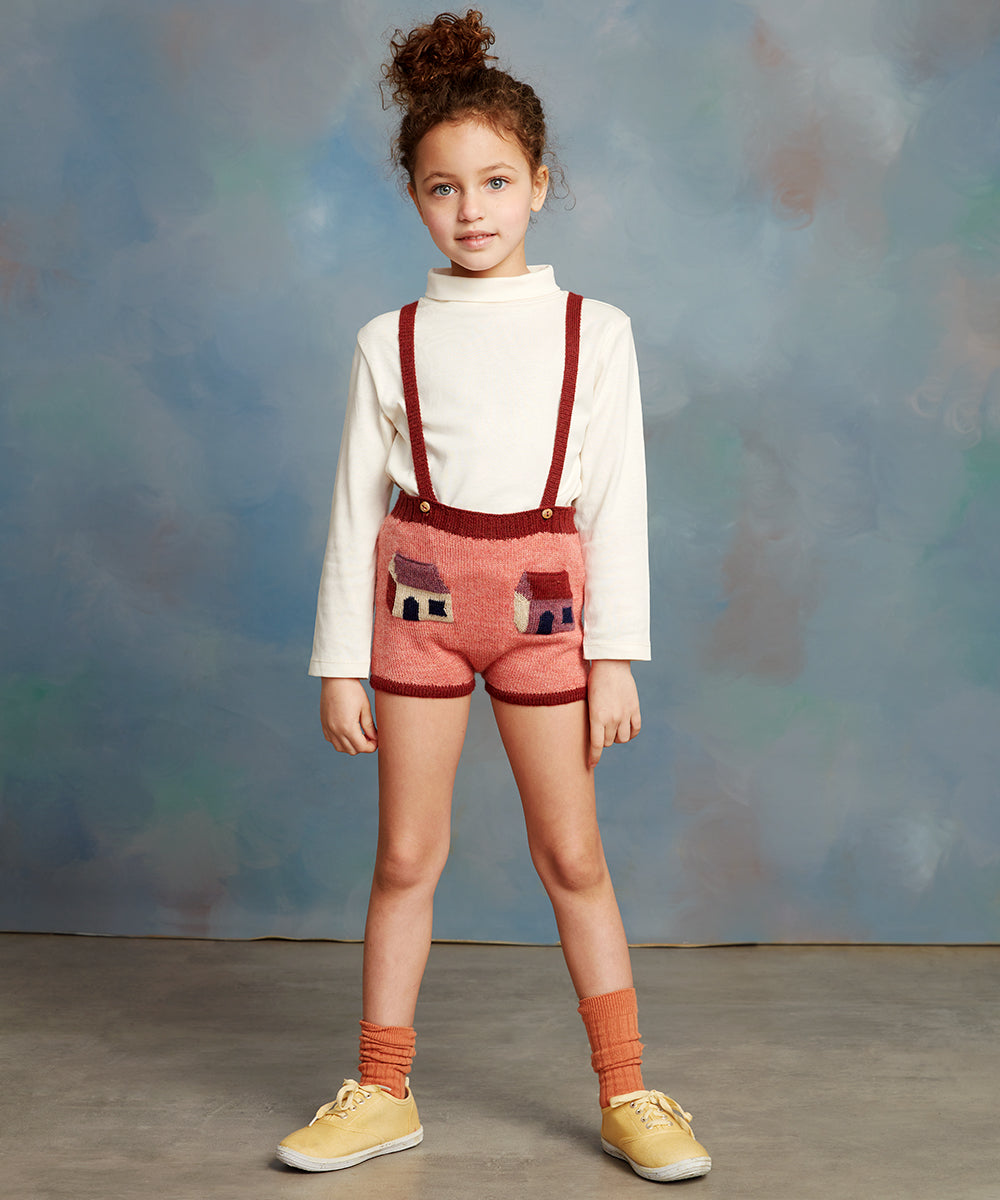 Girls White Cotton Turtleneck