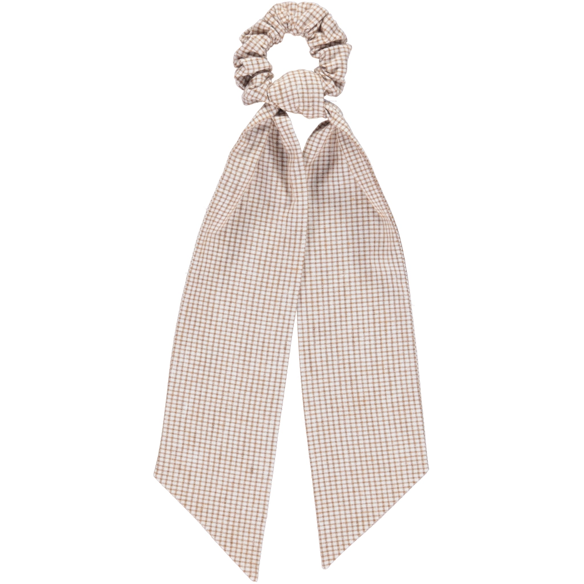 Girls Beige Check Hair Ring