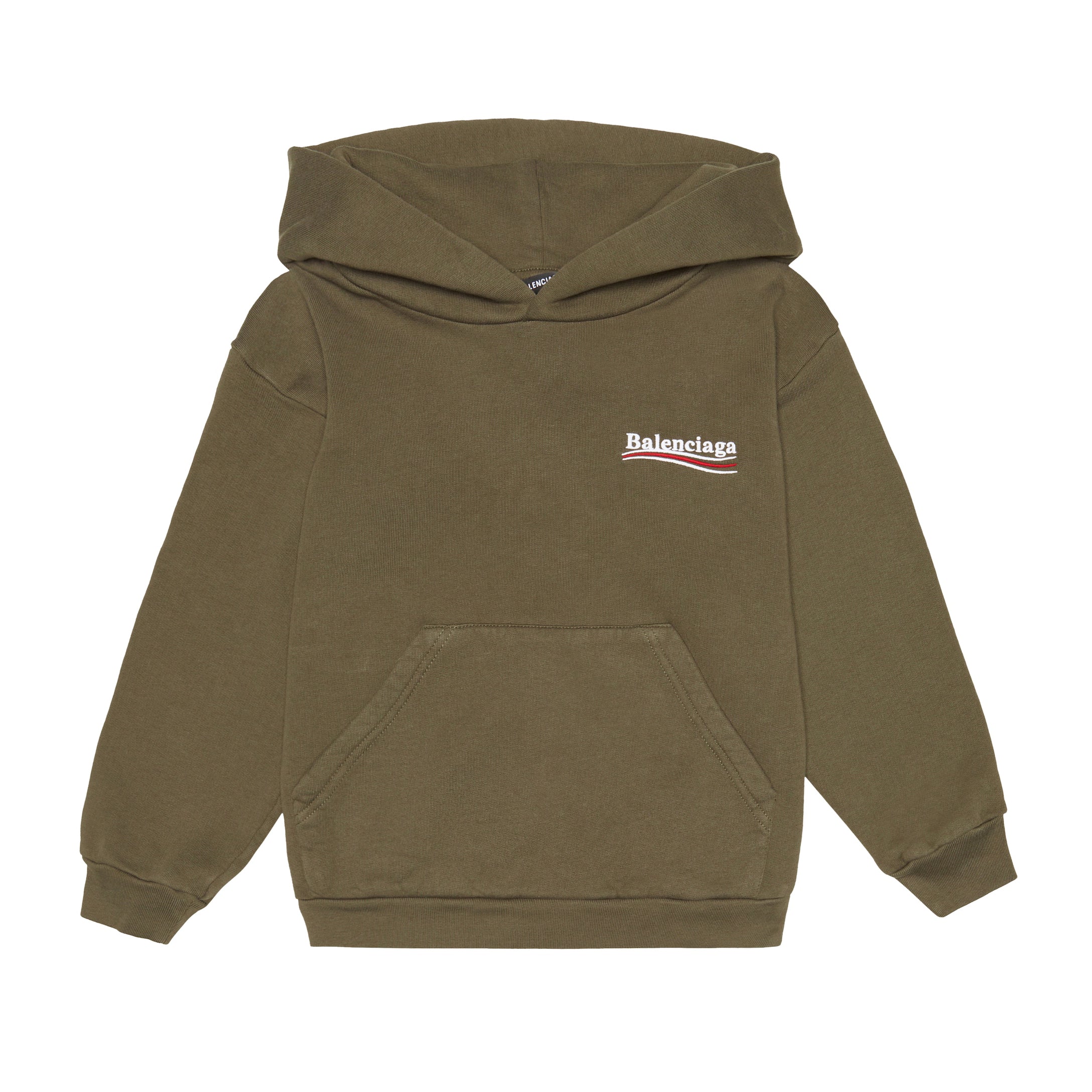 Boys & Girls Khaki Hooded Cotton Sweatshirt