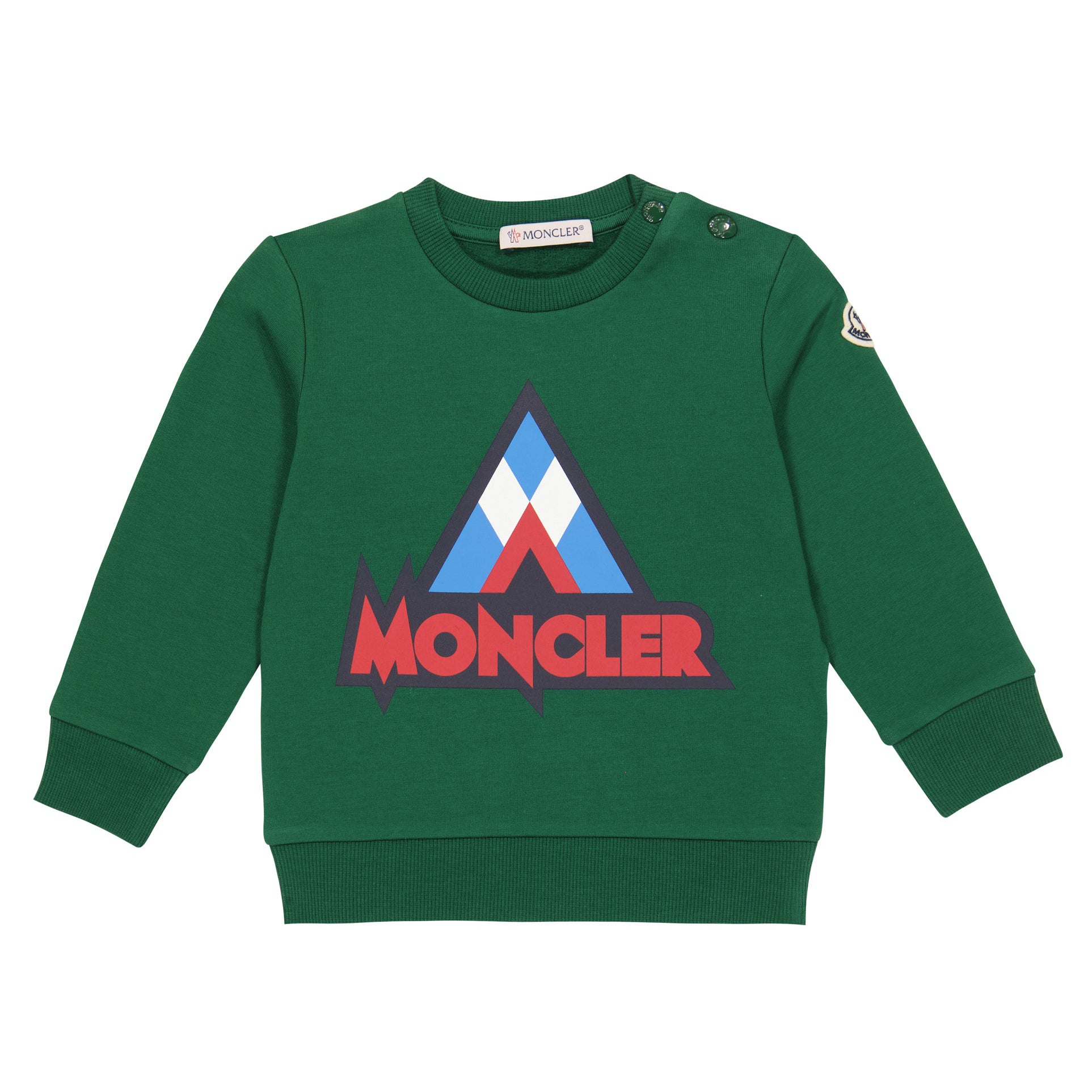 Baby Boys Green Logo Cotton Sweatshirt